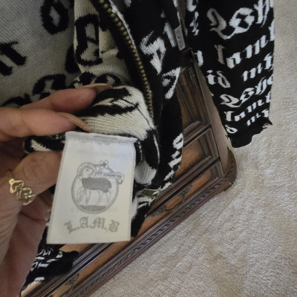 L.A.M.B Gwen Stephani Vintage Cashmere Blend Cardigan Hoody XS - Picture 6 of 6